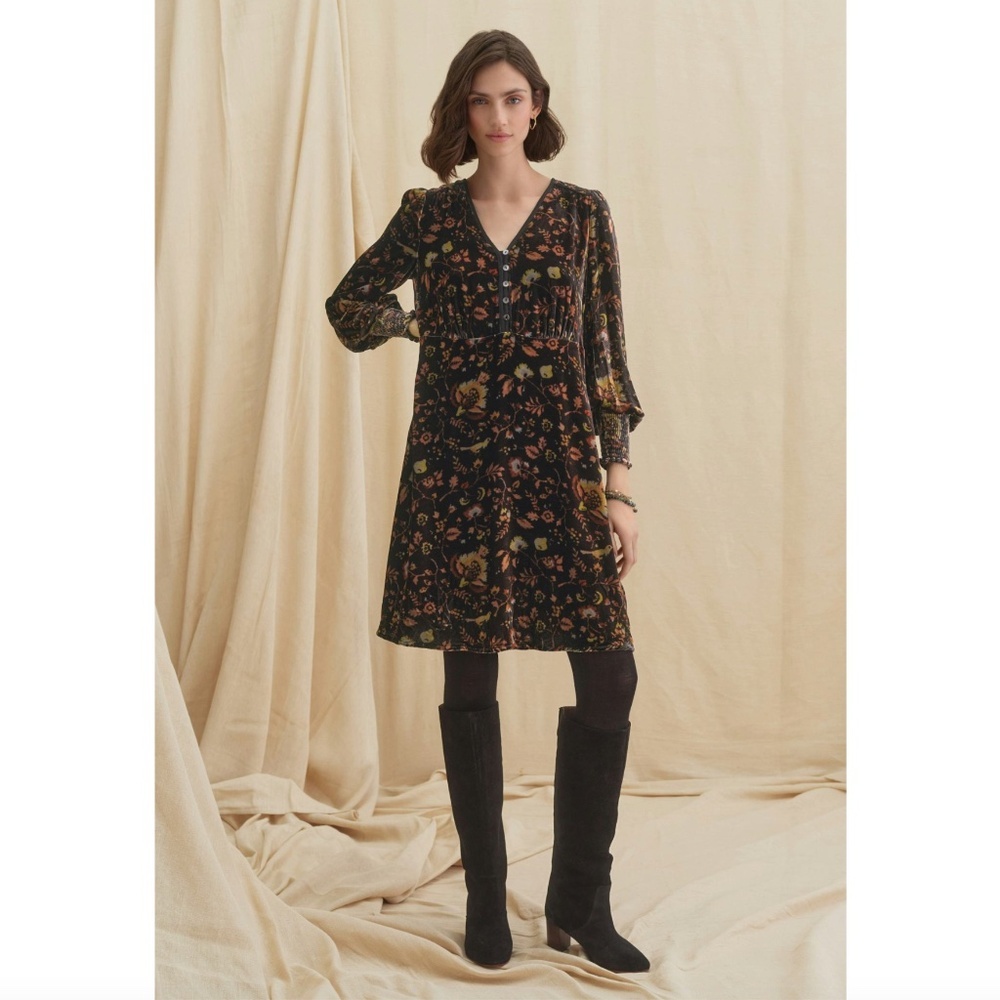 Wrap London Silk and Viscose Velvet Dress